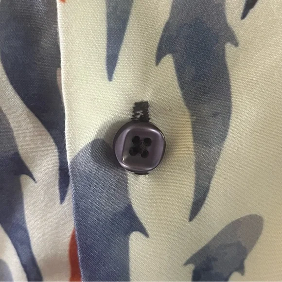 SUSLO COUTURE Slim Fit Shark Print Men’s Shirt 4XL - Picture 3 of 6